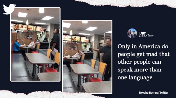 Racist woman berate burger king employee, Burger King manager stands up to racism, Racism language America, viral video racism, Indian Express