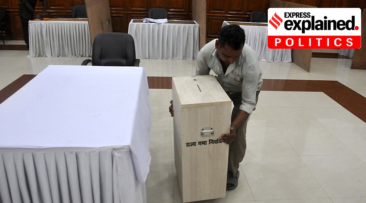 Ballot boxes are prepared for the Rajya Sabha polls. (Express Photo/File)