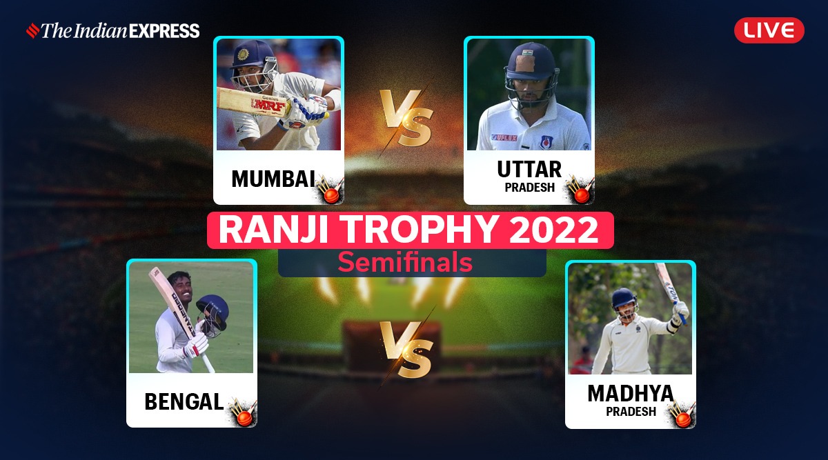 Ranji Trophy Semifinals, Day 4 LIVE Bengal vs Madhya Pradesh, Mumbai vs Uttar Pradesh live score updates, ball to ball commentary