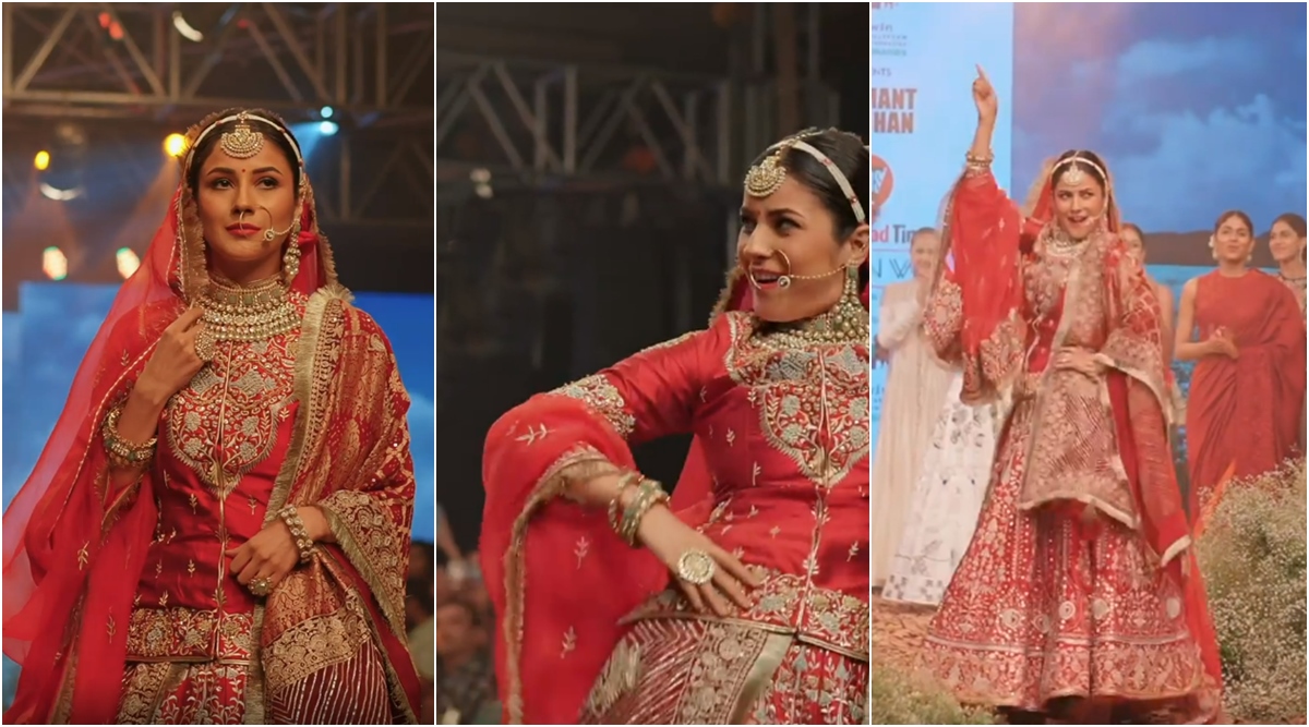 Shehnaaz Gill is a royal bride as she makes ramp debut