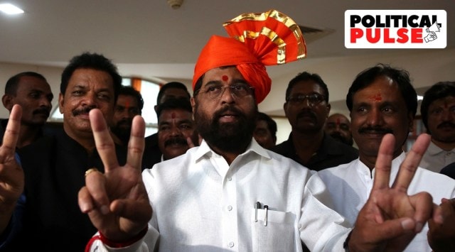 Eknath Shinde made his first political impact when Uddhav Thackeray made him the Leader of Opposition in the Maharashtra Assembly. (Express File Photo)