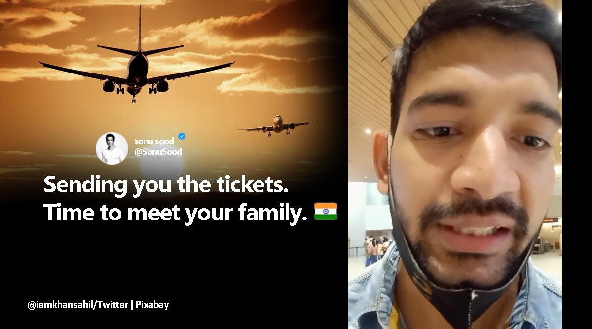 Sonu Sood, Sonu Sood helps man reach India from Thailand, Sonu Sood helps man stuck in Thailand, Sonu Sood Sahil Khan, Indian Express