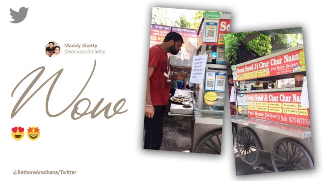 Sonu Sood, Sonu Sood tweets, Sonu Sood foundation, Sonu Sood Ji choor choor naan, Sonu Sood helps a man set up food stall, Indian Express