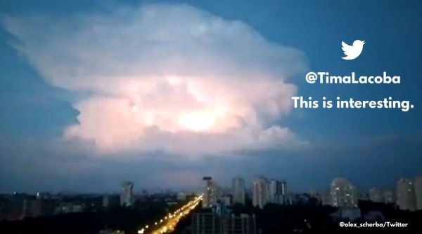 Strange clouds form over Ukraine capital, Dry Thunder Kyiv, dry thunderstorm Ukraine, strange weather phenomenon, Viral weather video, Indian Express
