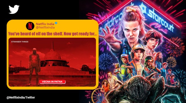 Netflix India, Stranger Things season 4, Netflix India Stanger things tweets, Vecna in Patna Netflix India, Indian Express
