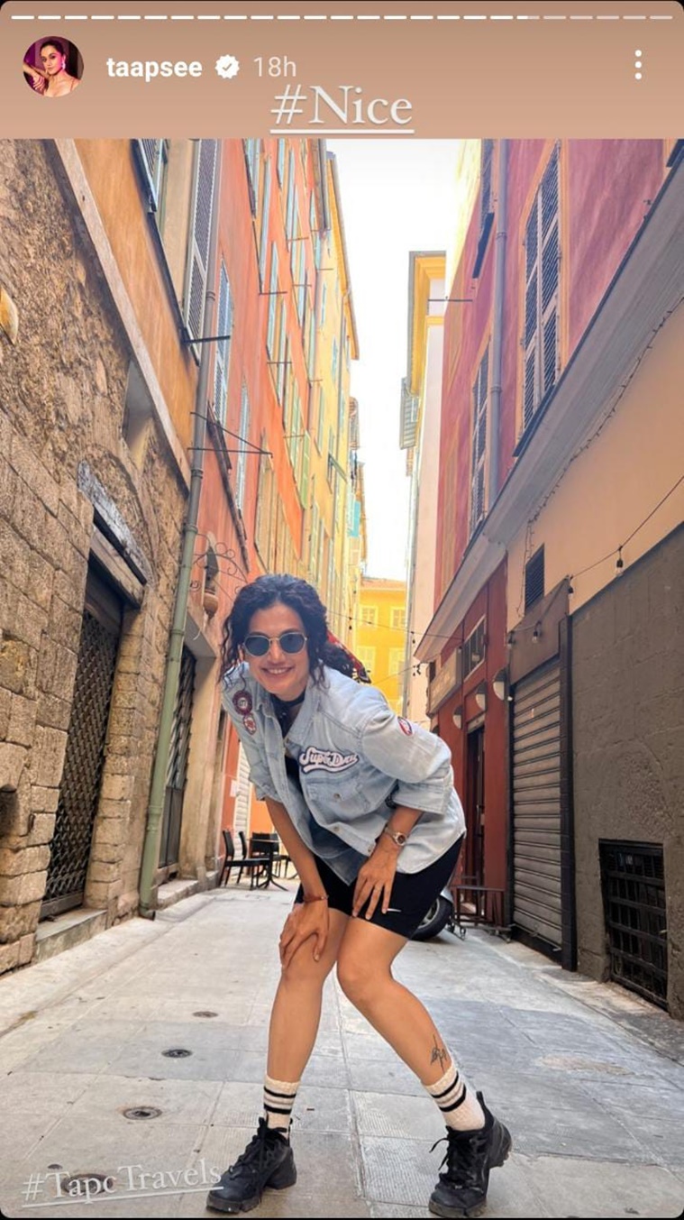 Taapsee Pannu, Taapsee Pannu news, Taapsee Pannu travelling, Taapsee Pannu in France, Taapsee Pannu in Cannes, Taapsee Pannu France visit, Taapsee Pannu in Denmark, Taapsee Pannu photos, indian express news