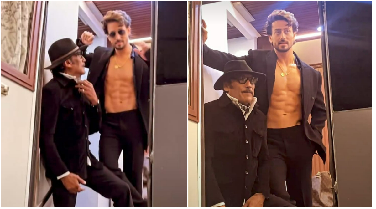 Tiger Shroff tries hard to 'keep up with' dad Jackie Shroff in new video,  fans call him 'OG style king' | Bollywood News, The Indian Express