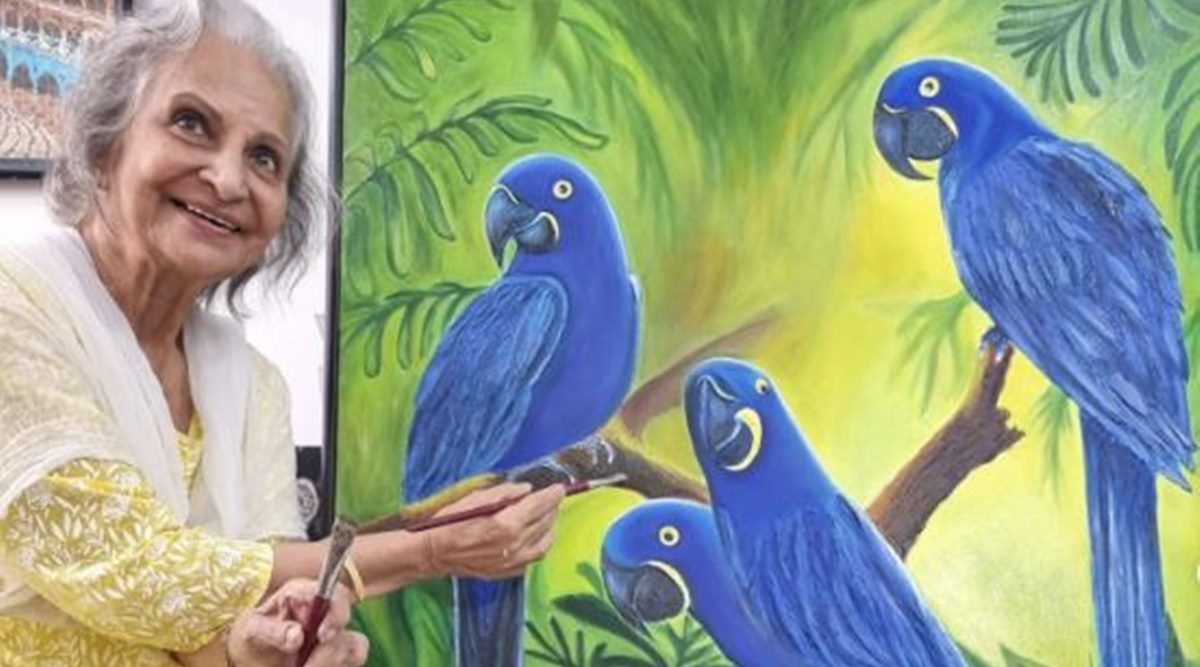 Waheeda Rehman shows off her painting skills in pic shared by ...