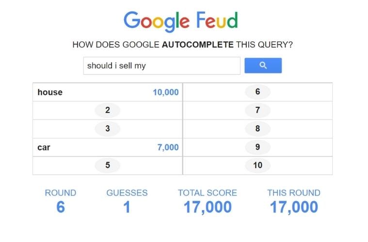 The very addictive 'Google Feud