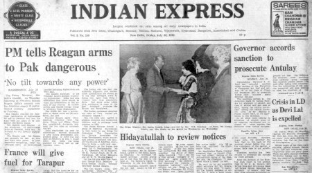 Indira Gandhi, Devi Lal, Charan Singh, A R Antulay, Palestinian Liberation Organisation, Tarapur Atomic Power Station, Tarapur power plant, Indian express, Opinion, Editorial