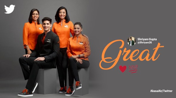 Akasa Air, akasa aircrew uniform, sustainable crew uniform airline, airline uniform made of ocean plastic, Indian Express