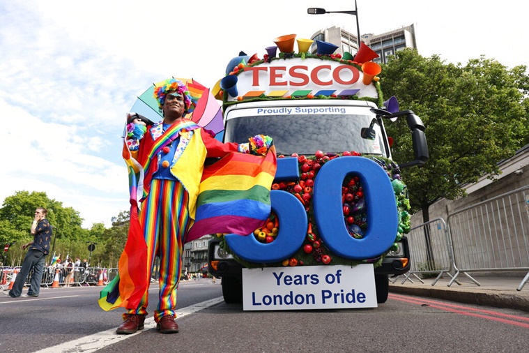 Pride Parade, Pride March, London Pride Parade, London Pride March, 50th Anniversary London Pride Parade, Indian Express News