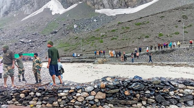 Rescue operation after a cloudburst that hit near the base camp of the holy cave shrine of Amarnath. (PTI)