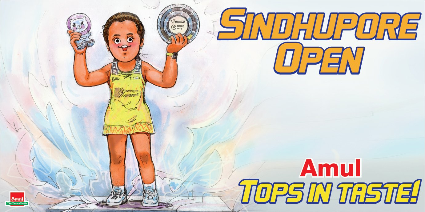 ‘Sindhupore Open’: That is how Amul celebrated P V Sindhu’s Singapore Open victory