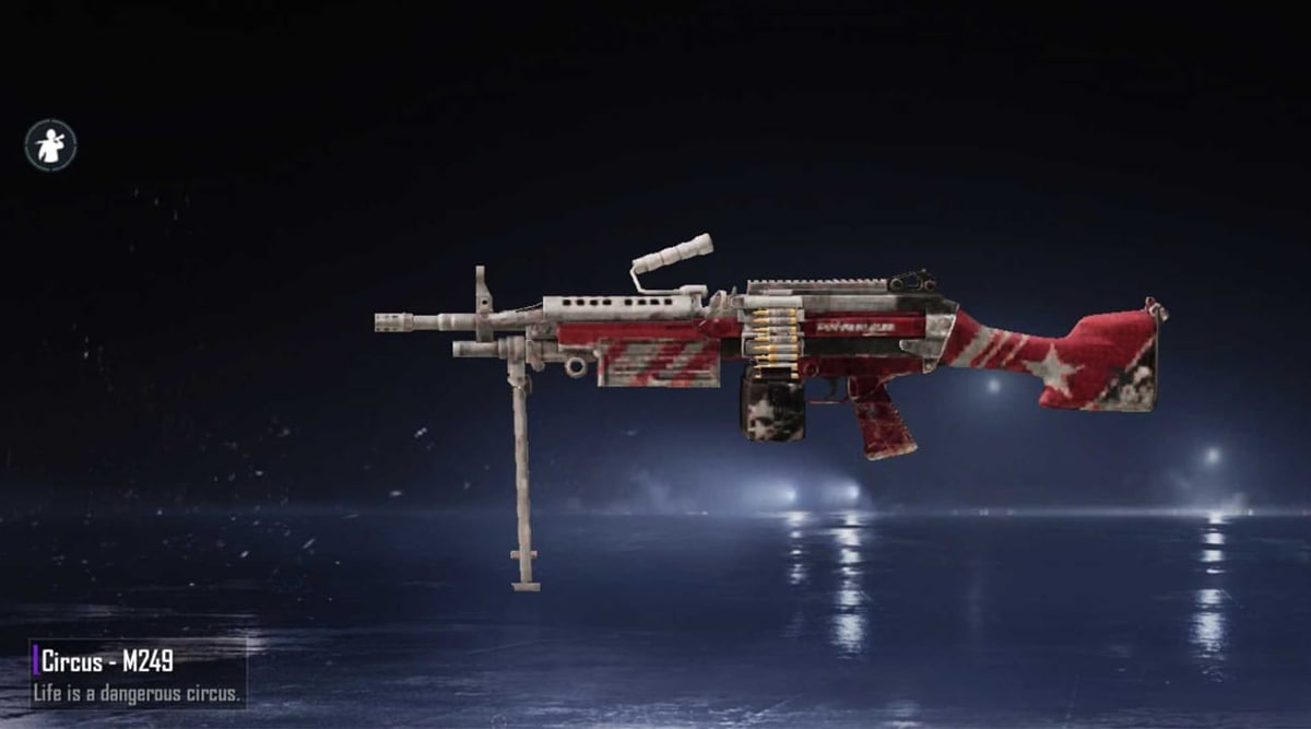 Here is how you can get a free permanent Circus skin for the M249. (Image credit: BGMI)