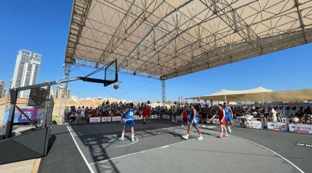 Everything from rules to tempo and scoring system to the ball are different. Teams play with one and two-point baskets (no three pointers) over a single 10-minute period with a 12-second shot clock. (Twitter)