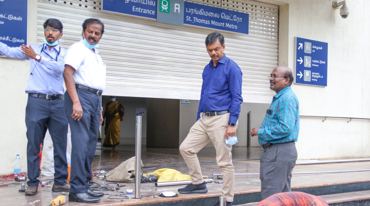 In a release, the CMRL noted that under its director M A Siddique, officials inspected the ongoing works at the stations on Wednesday, which includes refurbishing the ramps, adding tactile tracks, handles in toilets, setting up drinking water facility, and ticket counters at an accessible height. (Source: CMRL)