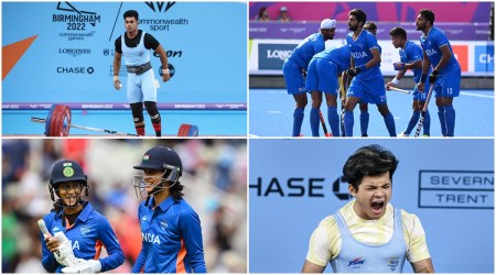 Glimpses from the third day of the Commonwealth Games. (PTI)