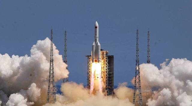 A Long March-5B Y3 rocket, carrying the Wentian lab module for China's space station under construction, takes off from Wenchang Spacecraft Launch Site in Hainan province, China July 24, 2022. China Daily via REUTERS
