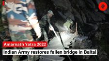 Indian Army Restores Fallen Bridge In Baltal, Jammu and Kashmir