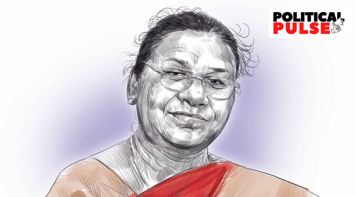 NDA candidate Droupadi Murmu. (Illustration: Suvajit Dey)