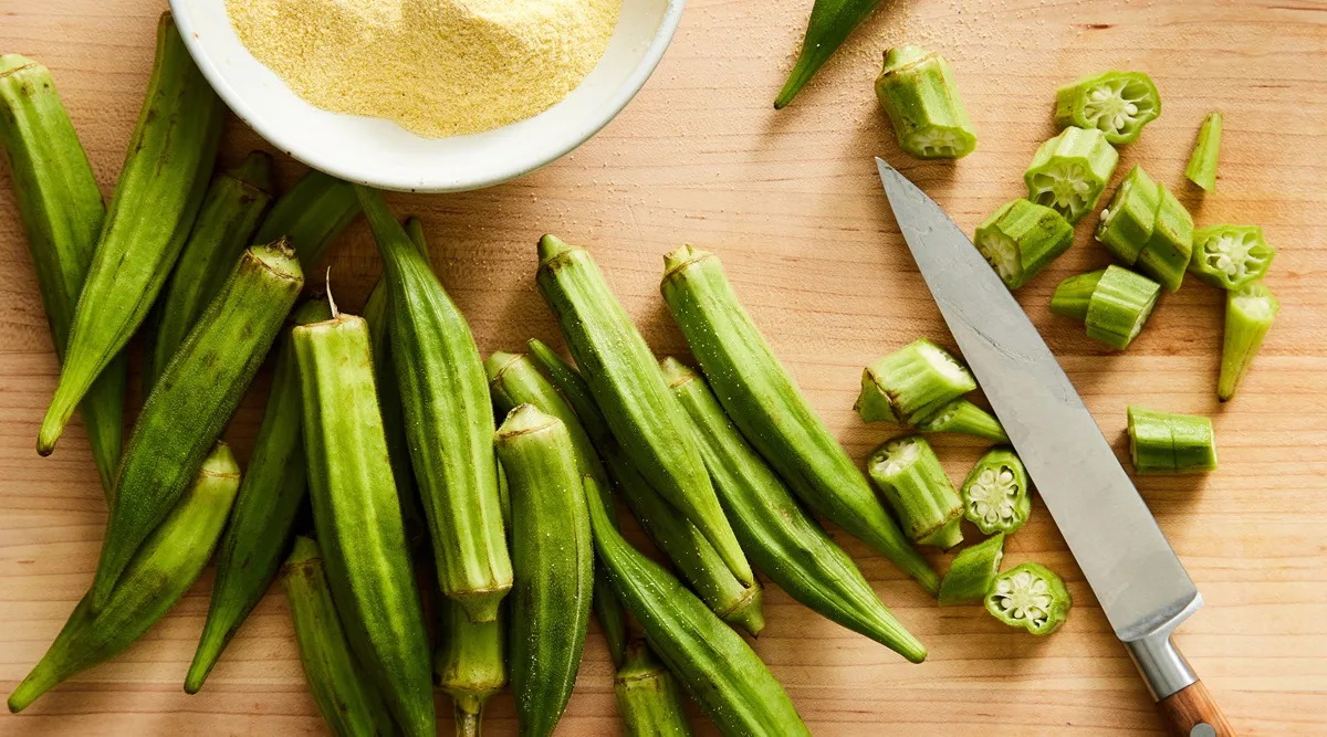 Fried okra, over and above the batter