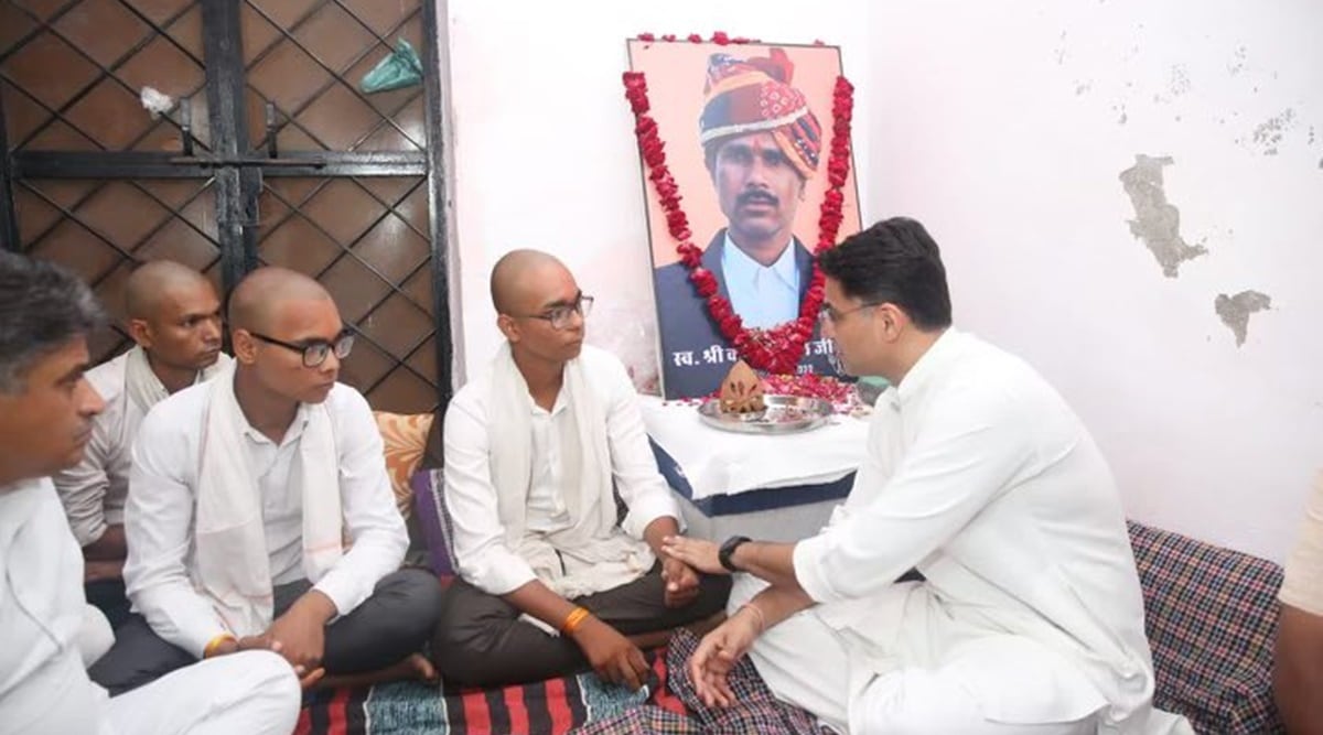 Sachin Pilot said proper security arrangements have been made for Lal's family and they will be provided all possible help. (Twitter/Sachin Pilot)