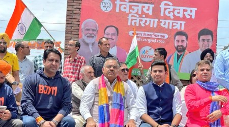 Chugh said J&K is now “scripting a new era of development and Modi ji has provided progress, security and an opportunity to the people of Jammu and Kashmir to move forward”. (Twitter/
Tarun Chugh)