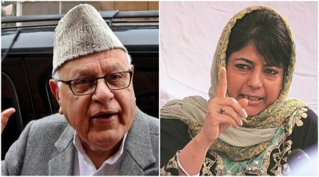 PAGD president Farooq Abdullah and its vice-president, Mehbooba Mufti.