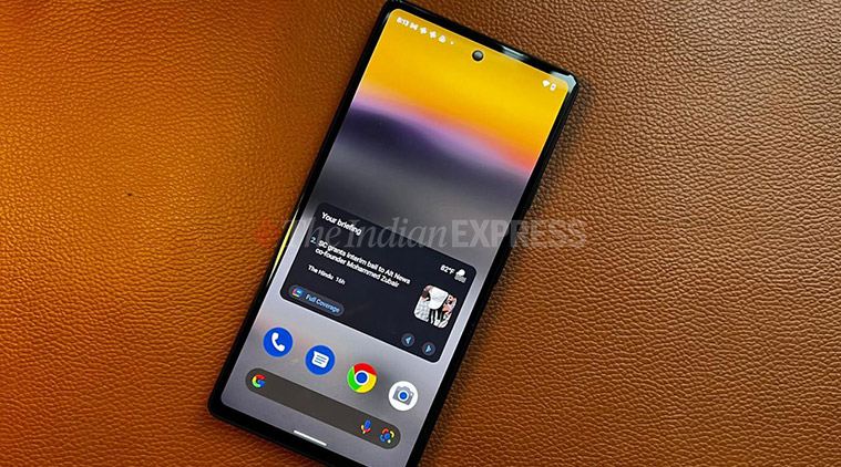 Google Pixel 6a display is seen in this photo