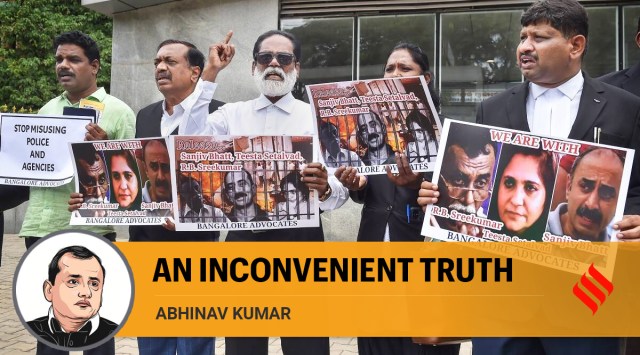 A demonstration in support of Teesta Setalvad. (PTI File Photo)
