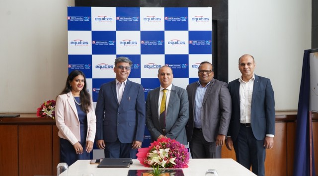 Murali Vaidyanathan, Senior President and Country Head, Branch Banking, Liabilities, Product and Wealth at Equitas Small Finance Bank with Dhiraj Relli, MD & CEO at HDFC Securities (Photo: PR handout)