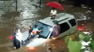 Pune: Stuck in rising waters, IAF officer, family and pet dog rescued by fire brigade