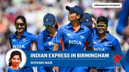 Indian players leave
the field after end of innings during the women's cricket T20 preliminary round match between India and Pakistan, (PTI)