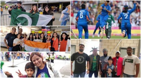 Glimpses from the India Pakistan match. (Twitter & Shivani Naik)