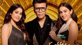 Karan Johar, Janhvi Kapoor, Sara Ali Khan