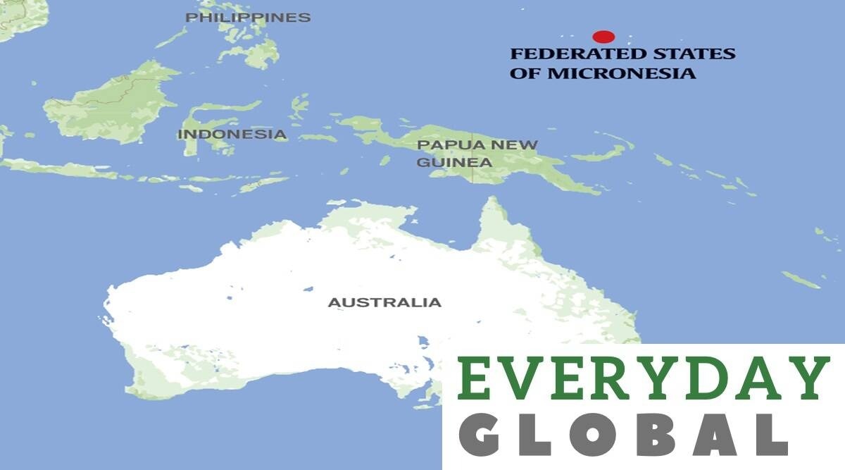 Map of the Federated States of Micronesia.