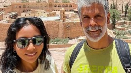 Milind and Ankita-Egypt, vacation, Mount Sinai