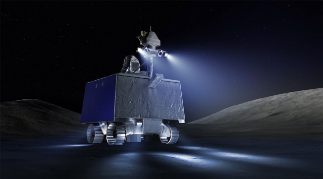 An artist's illustration of the VIPER rover on the Moon's surface. (Image credit: NASA Ames/Daniel Rutter)