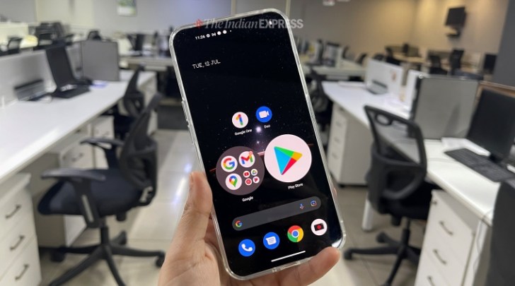 Nothing phone (1) user interface is seen in this photo