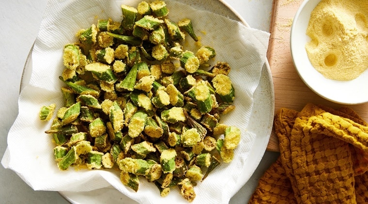 Pan-fried okra 