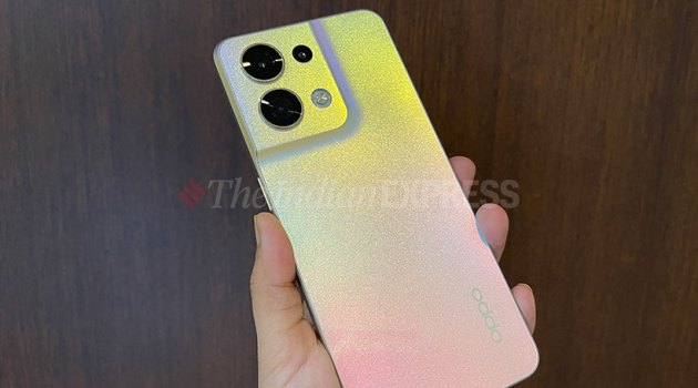 Oppo Reno8 is seen in this photo