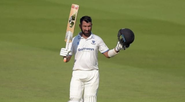 This was Pujara's fifth century in this county season. (Twitter/Sussex)