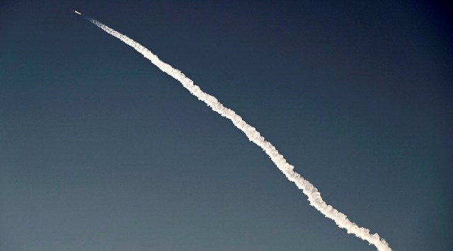 A SpaceX Falcon 9 rocket carrying a payload of 53 Starlink satellites lifts off from Launch Complex 39A at the Kennedy Space Center in Cape Canaveral, Florida, U.S. May 18, 2022. (Image credit: REUTERS/Steve Nesius)