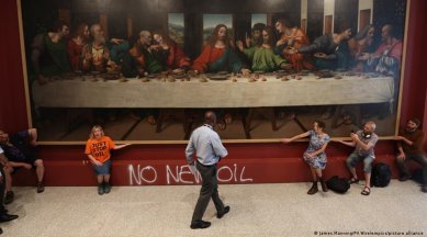 Just stop oil, the last supper, royal academy
