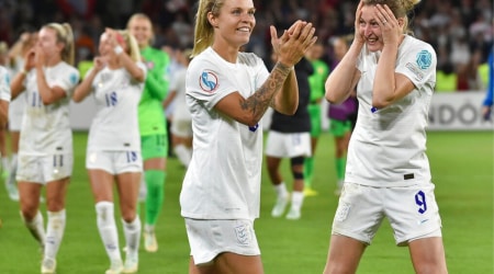 The England women’s soccer team is the talk of the nation and capturing hearts and minds because of its run to the final of the European Championship. (Twitter)  
