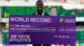 Gold medalist Tobi Amusan