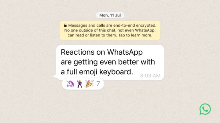 WhatsApp و WhatsApp emoji و WhatsApp emoji رد فعل WhatsApp وميزة رد فعل WhatsApp emoji