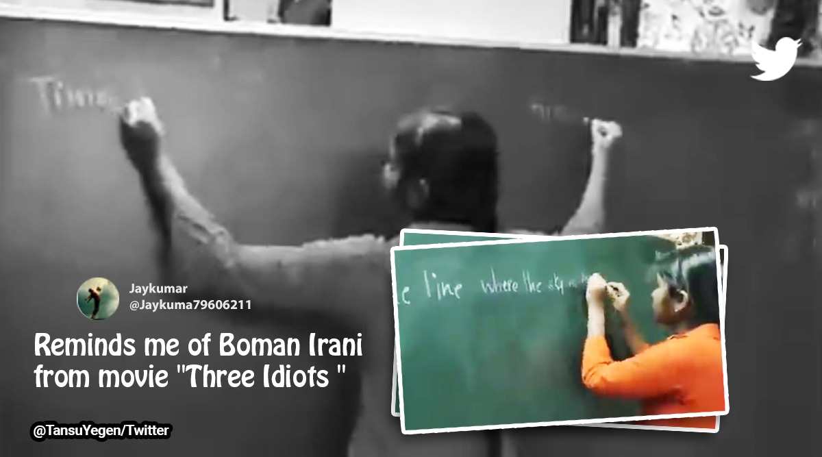 Aadi Swaroopa, Aadi Swaroopa ambidextrous, 17 year old writes with both hands in 11 ways, Aadi Swaroopa world record, Indian Express