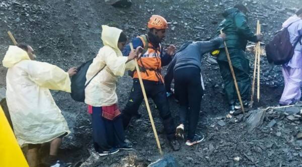 At least 16 people were killed and tents and community kitchens near the shrine were swamped with mud and rocks that came hurtling down with a gush of water after a spell of rain on Friday evening. (PTI)